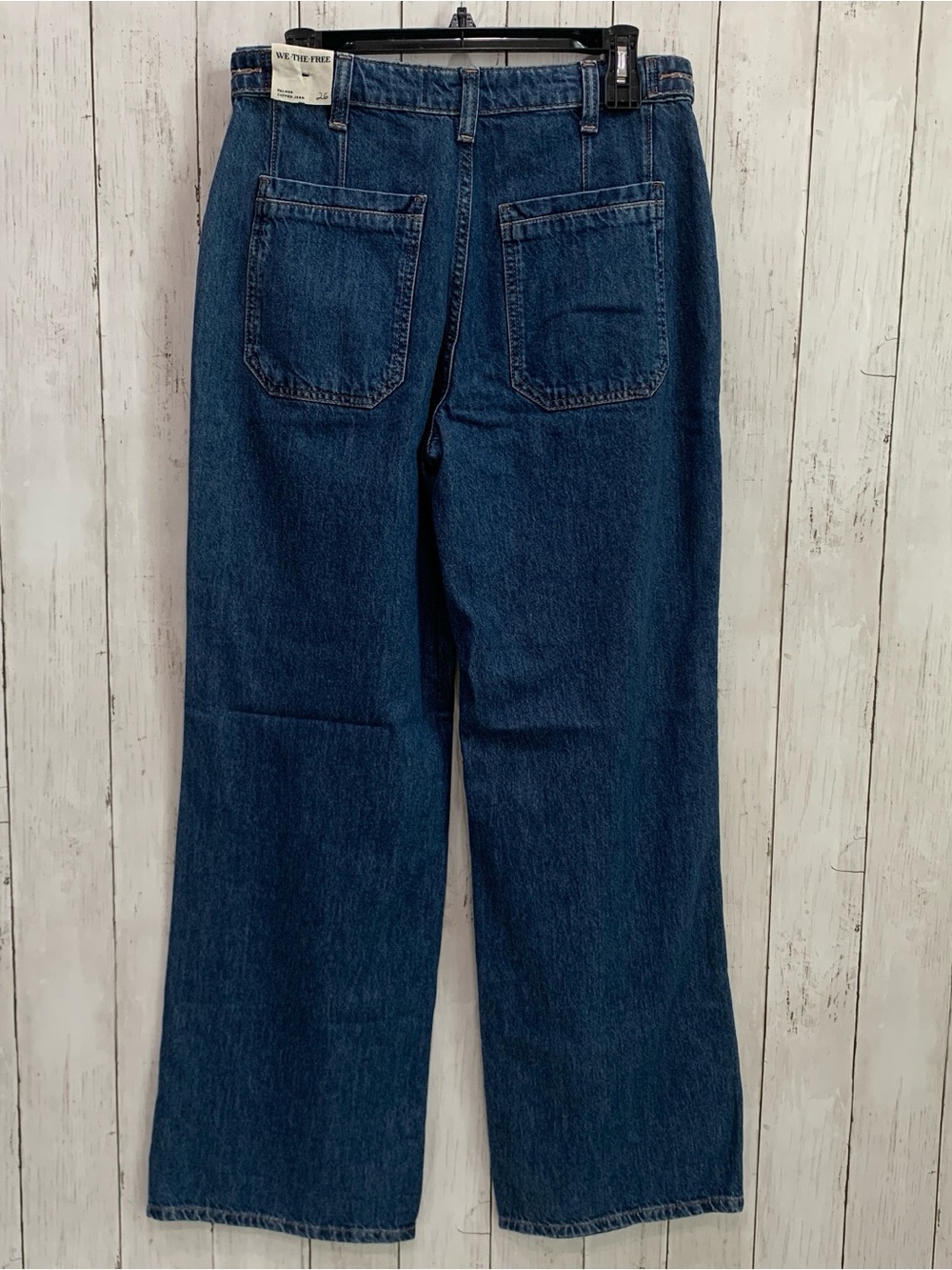 Free People We The Free Palmer 26  Cuffed Jeans Tunnel Vision Baggy Relaxed NWT - Picture 8 of 16